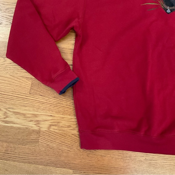 M&C - Vintage Sport Men/Women Crimson Red Black LabHunting Dog Sweatshirt XL - Picture 5 of 7